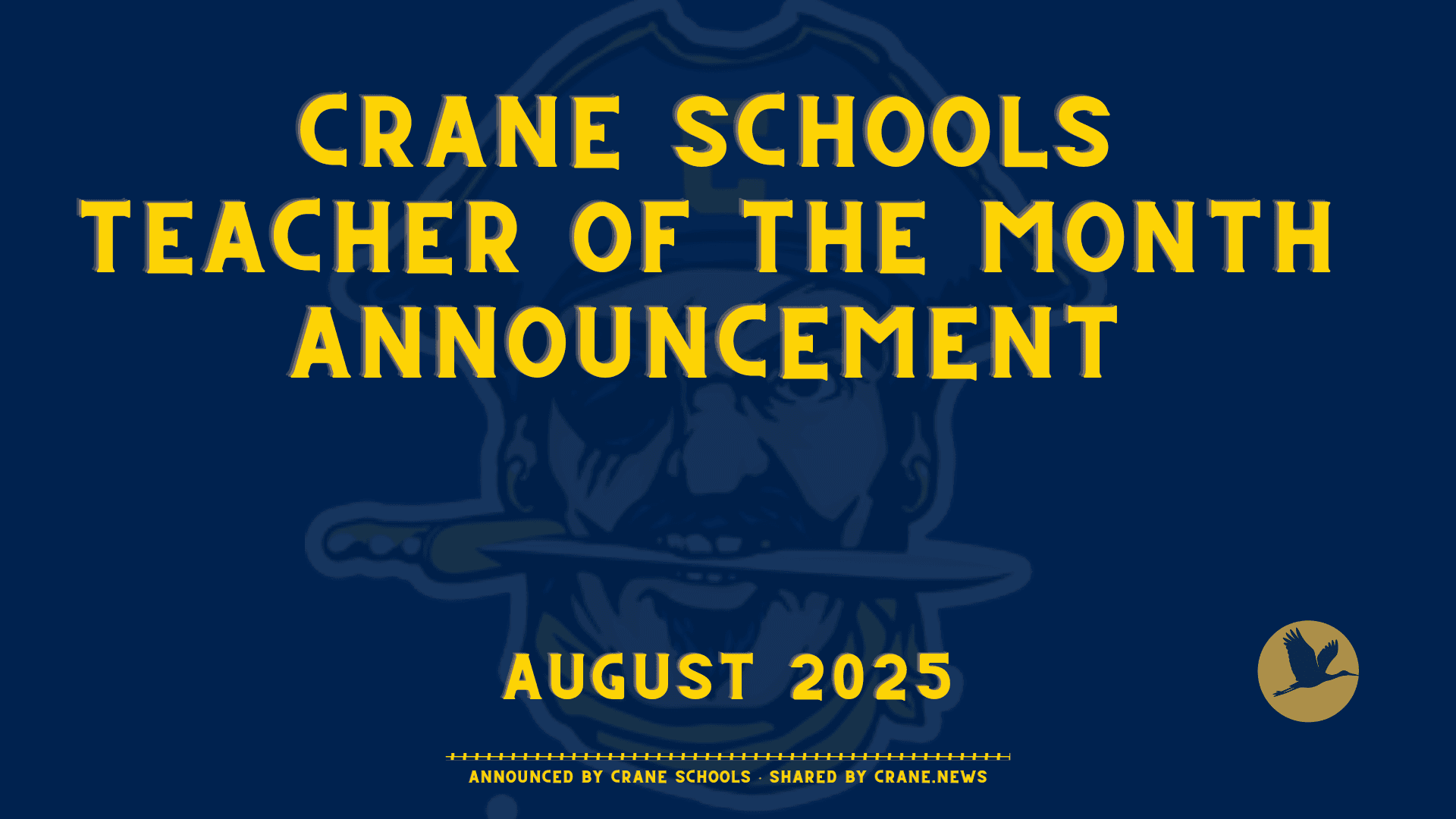 Crane Schools Names August Teacher of the Month